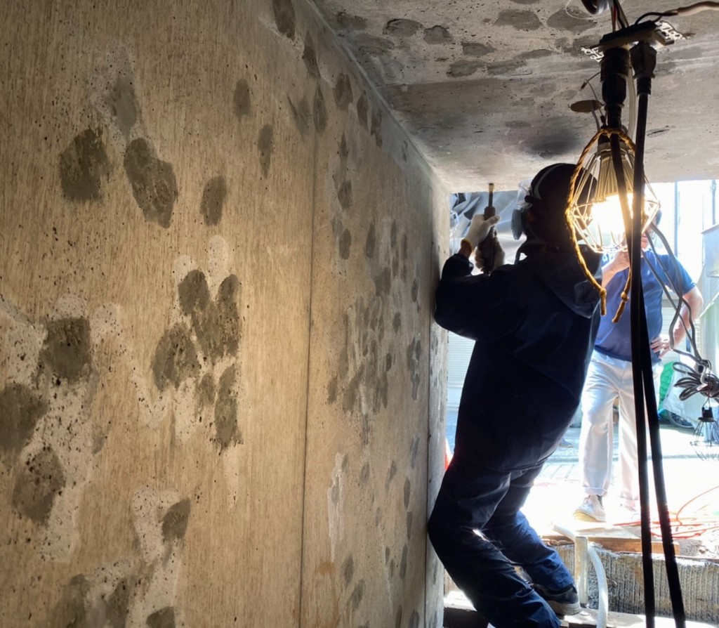 コンクリート穿孔作業